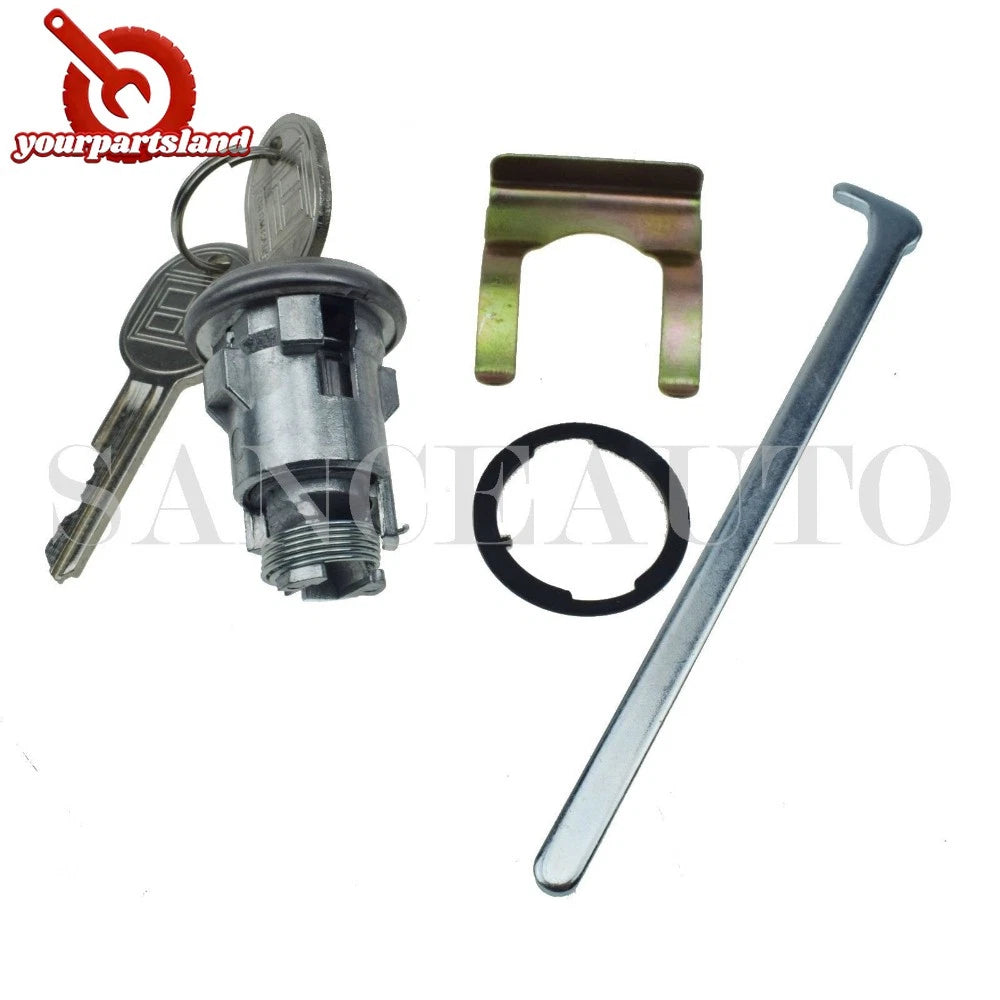 For Buick GM Chrome Trunk/Deck/Boot Lock Key Cylinder W/ 2 Keys 605533,TL1575 6B93BC-57
