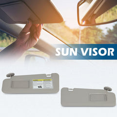Gray Sun Visor Pair Left + Right Side For 08-13 Toyota Highlander W/Sunroof