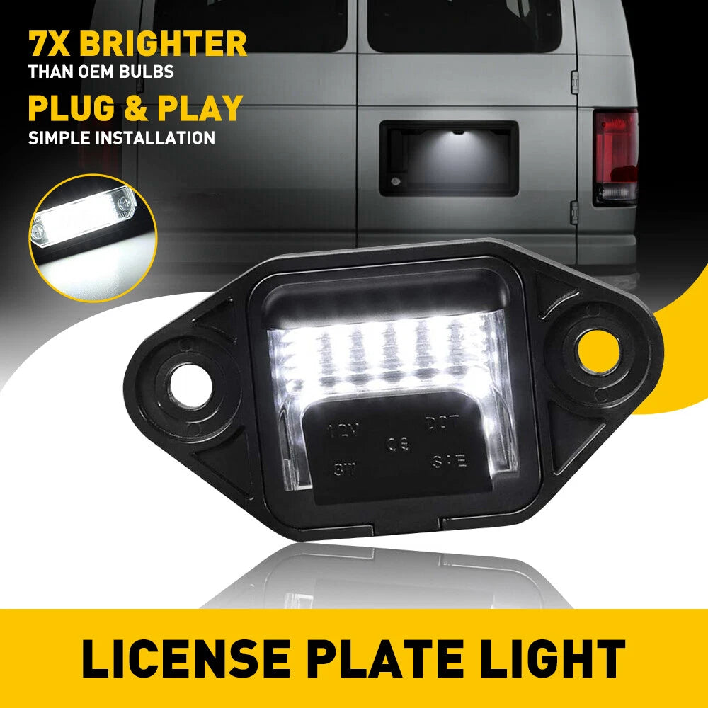 For Ford E150 E250 E350 E450 Econoline Van Rear License Plate Light Lamp OEM 6B93BC-57