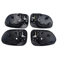 8PCS Inside & Outside Black Door Handles SET For 1997-2005 Hyundai Atos 6B93BC-57