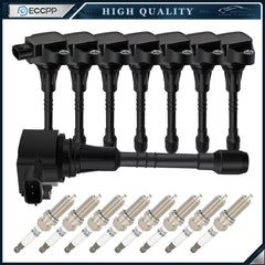 ECCPP 8 For 5.6L V8 Infiniti QX56 QX80 Nissan Armada Ignition Coil & Spark Plug ECCPP