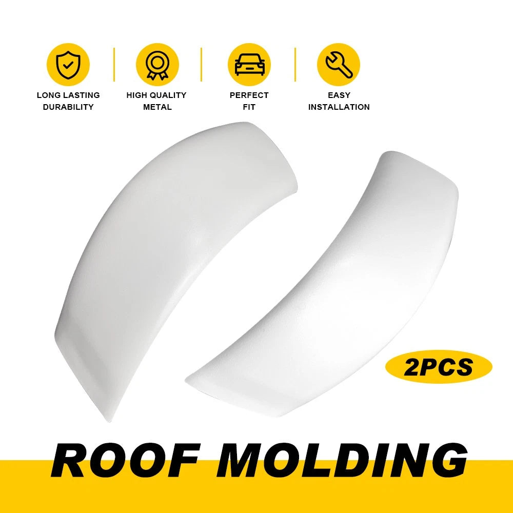 For 99-07 Ford Super Duty Oxford White 2PCS Upgraded Extended Cab Roof Molding A 6B93BC-57