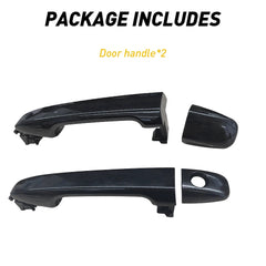Door Handle Exterior Front LH RH Pair Set Black Fits for Toyota 2011-2016 Sienna 6B93BC-57