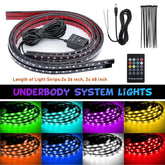 36"/48" LED RGB Strip Under Car Tube Underglow Underbody System Neon Light EOA 6B93BC-57