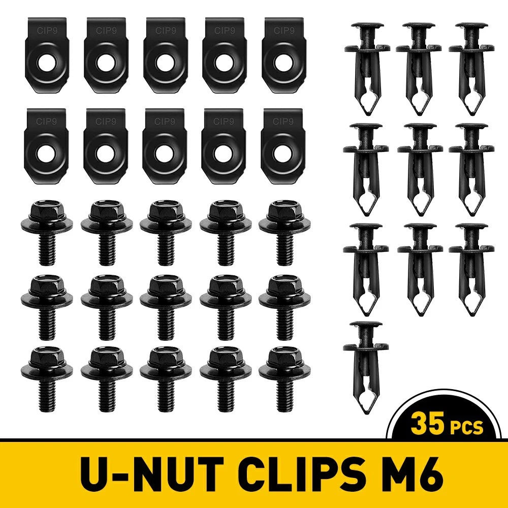 ENGINE UNDER COVER SPLASH SHIELD GUARD BODY BOLT U-NUT CLIP FASTENER FOR HONDA A 6B93BC-57