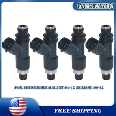 4pcs Fuel Injectors For Mitsubishi Galant 04-12 Eclipse 06-12 2.4L l4 1465A051 6B93BC-57