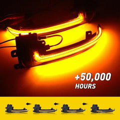 For Audi A4 A5 B8.5 11-16 LED Side Mirror Dynamic Turn Signal Light Smoke Amber 6B93BC-57