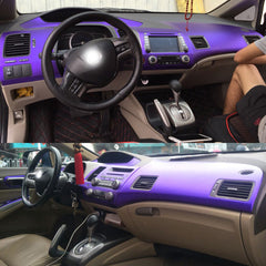 Carbon Fiber Center Console Trim Sticker for Honda Civic 8th Generation Interior