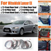 Rubber Seal Strips Weather Draft Noise Reduction Kit For Mitsubishi Lancer EX