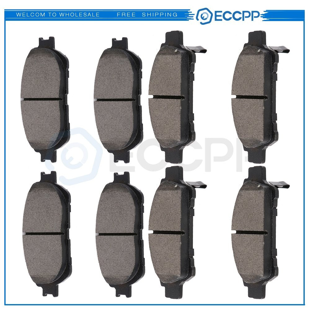 Front and Rear Brake Ceramic Pads For 2004 2005 -2010 Toyota Sienna Performance 6B93BC-57