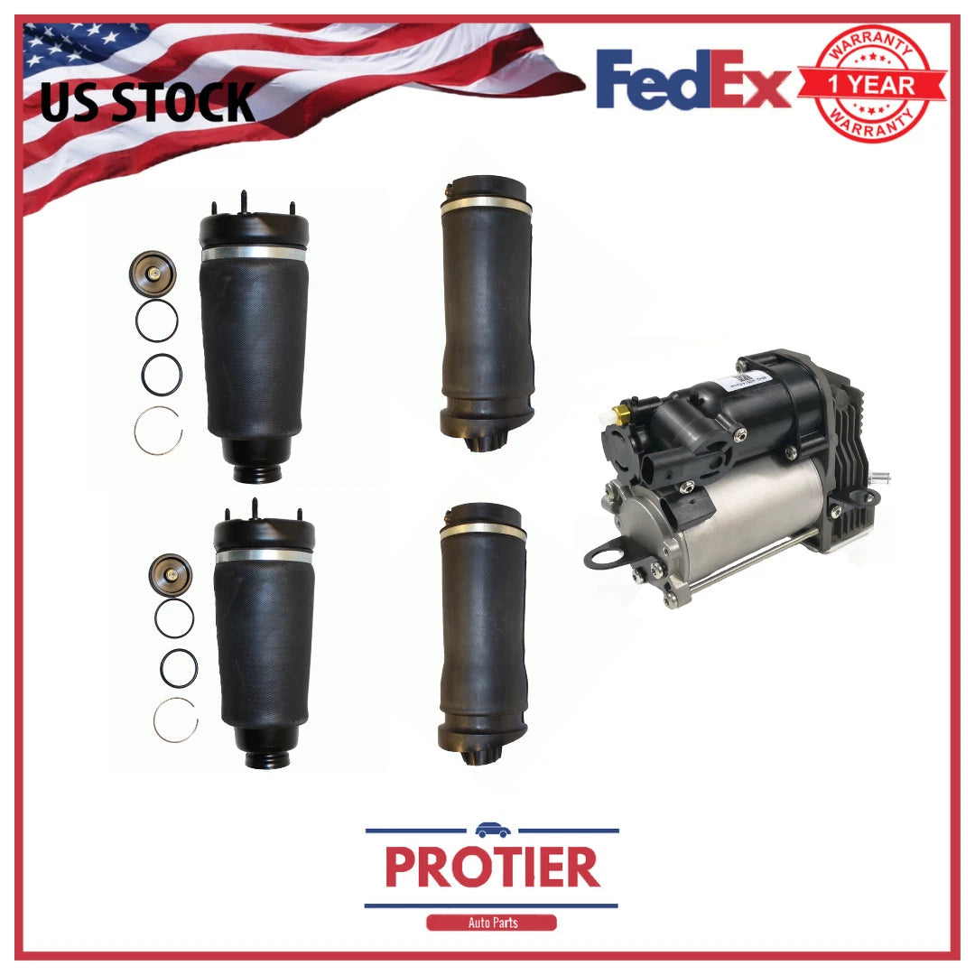 Air Springs & Compressor Compatible with Mercedes R350 Front & Rear Airmatic 6B93BC-57
