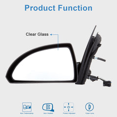 Power Driver LH Side View Mirror For 06-15 Chevrolet Impala Unfolding Left 6B93BC-57