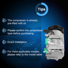 A/C AC Compressor For Kia Optima 2013-2016 For Hyundai Sonata 2012-2014 2.0 2.4 6B93BC-57