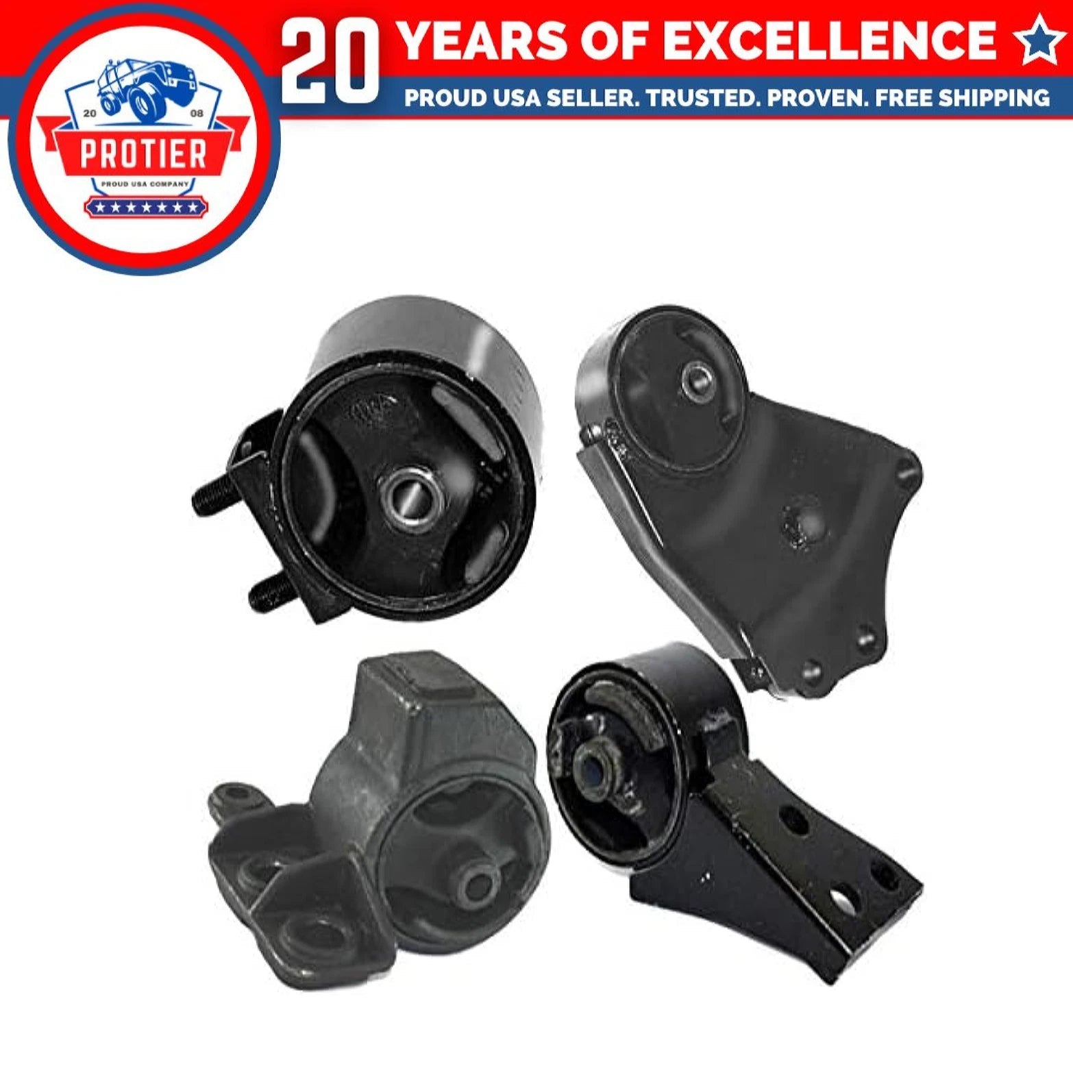 Fits 1998-2000 Kia Sephia 1.8L MANUAL Trans Motor & Trans Mount Set 4PCS : 6B93BC-57