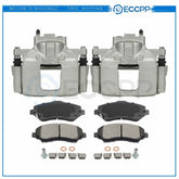 Front Brake Calipers Brake Pads Set 6Pcs For 2008-2012 Chrysler Town & Country KOEEP