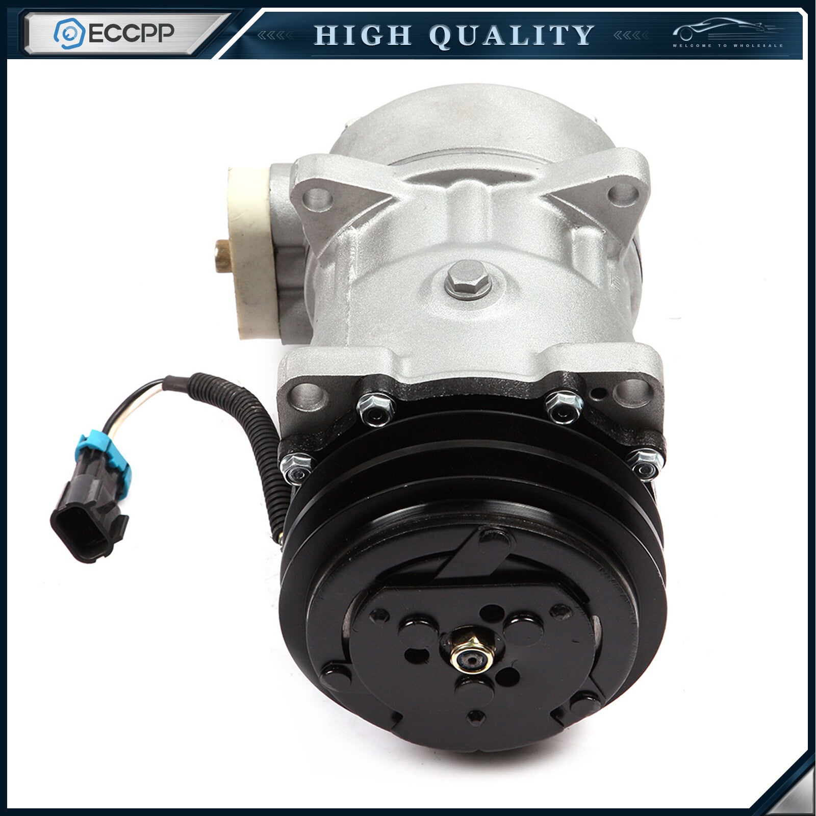 ECCPP A/C AC Compressor W/ Clutch For Peterbilt 357 8.9L 2001-2002 377 378 2000 6B93BC-57