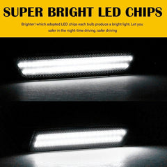 For 2010-2015 Chevy Camaro Smoked Reflector White LED Side Marker Lights 4pcs 6B93BC-57