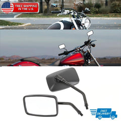 Black Rectangular Motorcycle Mirrors for Kawasaki Vulcan VN 900 800 700 Custom