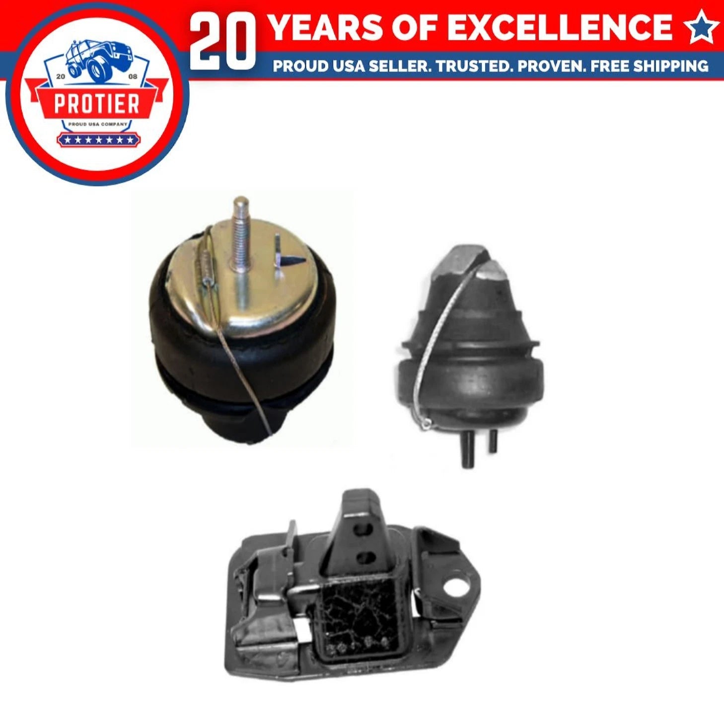 Engine Motor & Trans Mount 3PCS Set for 1996-1997 Volvo 850 2.3L / 2.4L 6B93BC-57