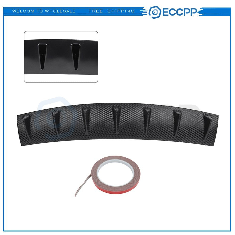 34" x 6" Rear Shark Fin Bumper Diffuser Carbon Fiber Pattern Appearance 6B93BC-57