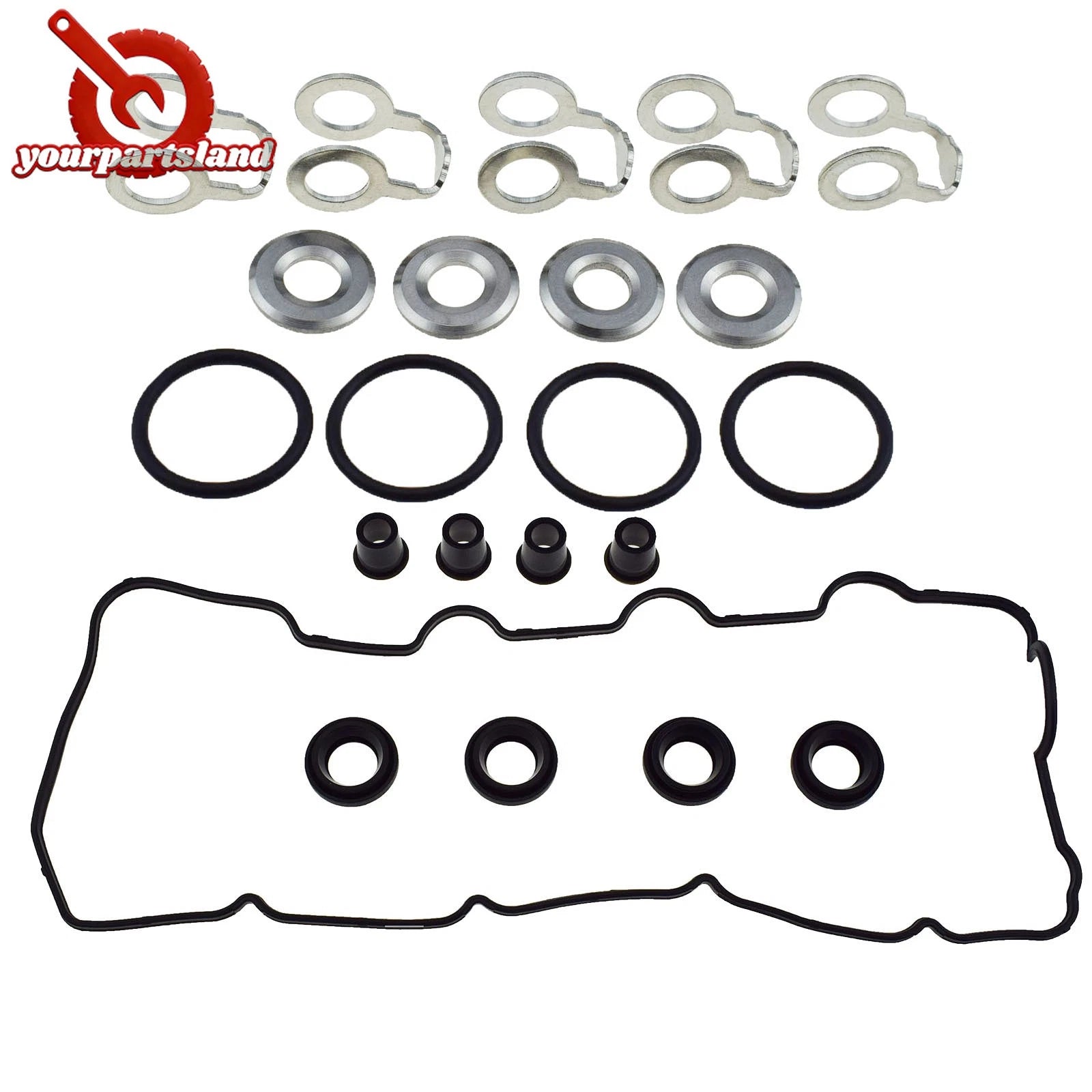 Fuel Injector Seal Rocker Cover Gasket Kit For Toyota Hilux D4D KUN26 1KD-FTV 6B93BC-57