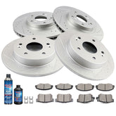 11.10" Front and 10.24" Rear Disc Rotors Brake Pads for Honda Civic Acura ILX