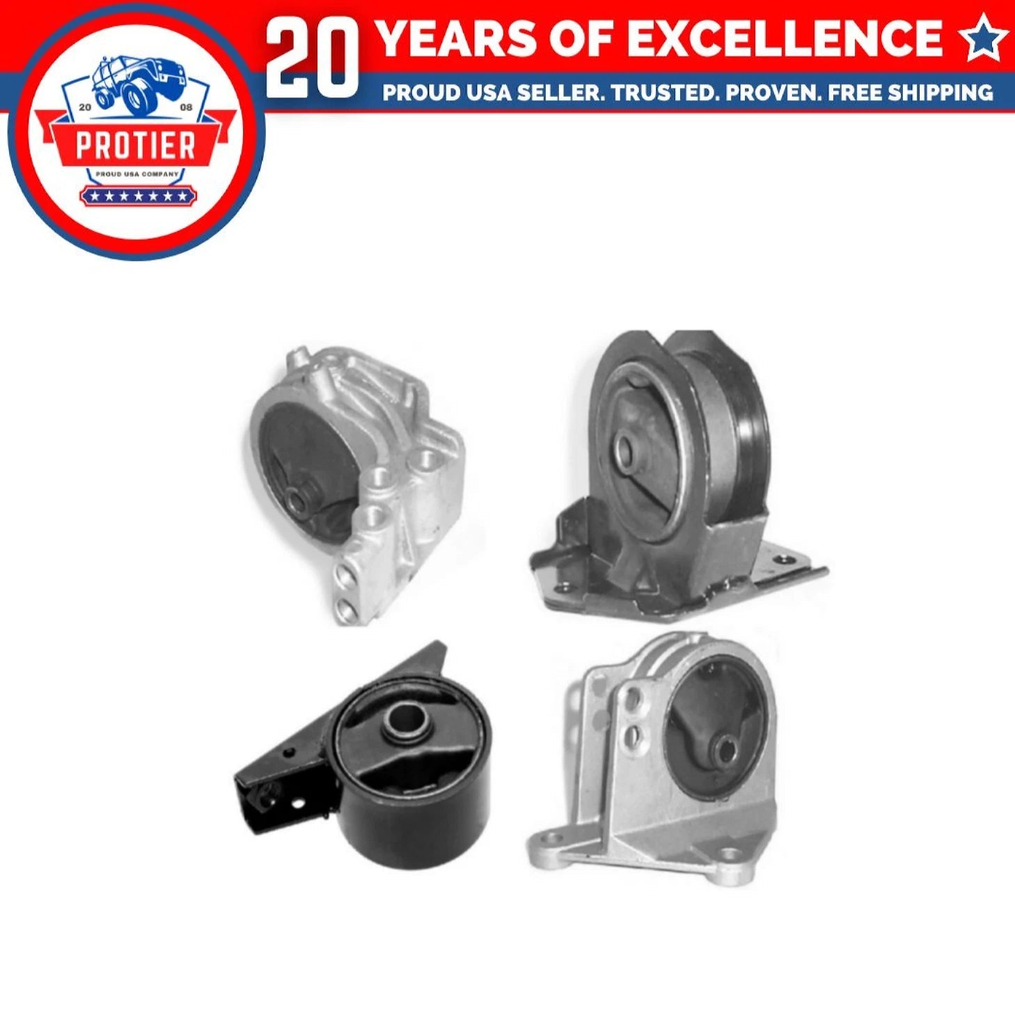 Motor & Trans Mount 4PCS Set Compatible for 1995-1998 Eagle Talon TSi 2.0L 6B93BC-57