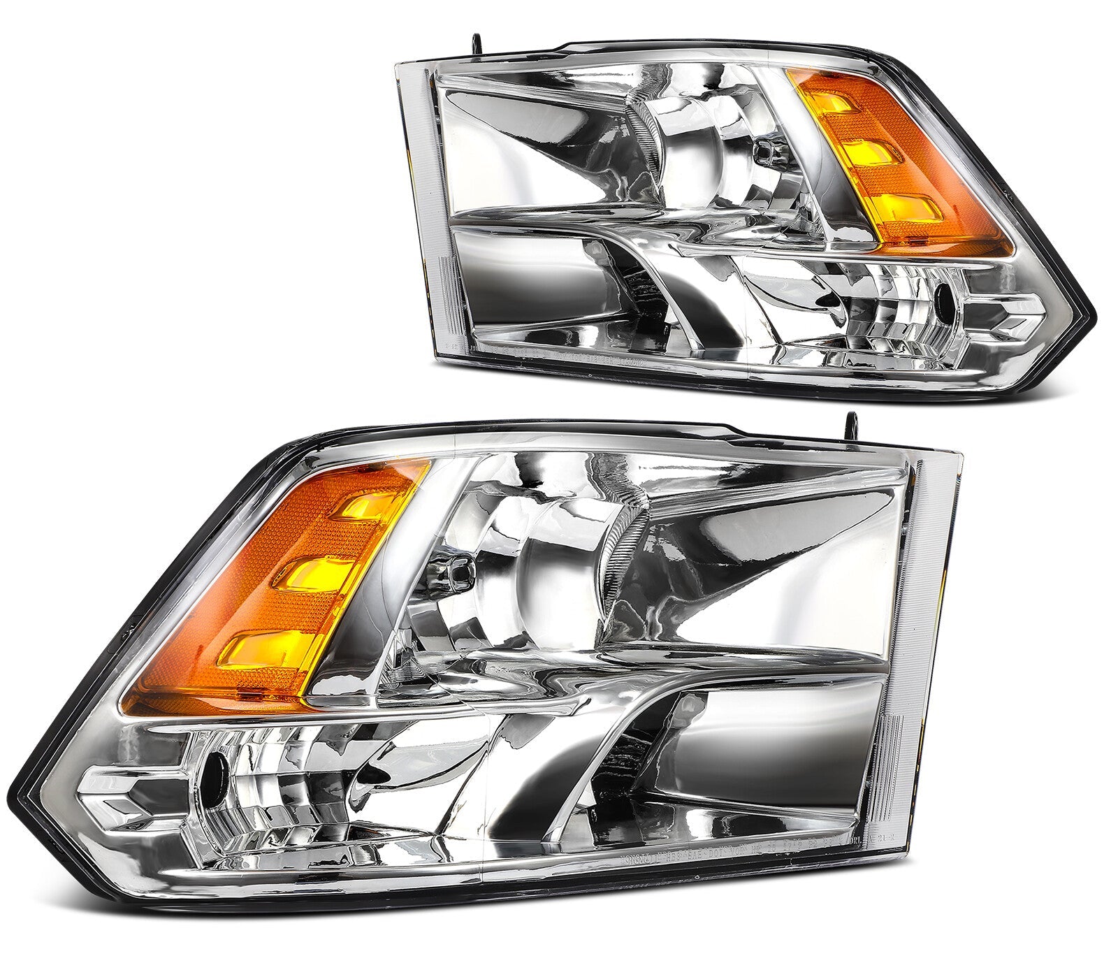 Fits 2009-2010 Dodge Ram 1500 Front Headlights Assembly Left + Right Sides Set 6B93BC-57
