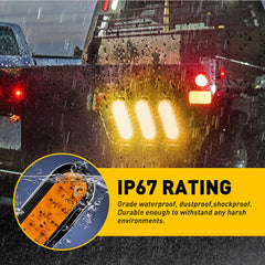2 6" amber Oval Trailer Lights 10 LED Stop Turn Tail Truck Sealed w Grommet Plug 6B93BC-57