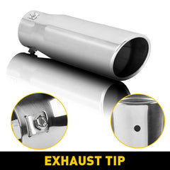 Car exhaust tip 2.5'' Inlet Steel Stainless Muffler Pipe Bolt on Design 3'' US 6B93BC-57