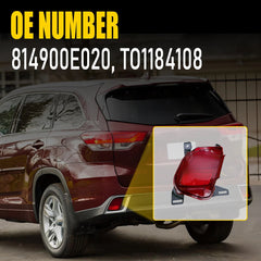 Bumper Reflector For 2014-2019 Toyota Highlander Rear Driver Side 814900E020 EOA 6B93BC-57