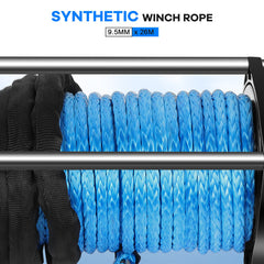 12V 12000LBS Electric Winch Synthetic Cable Truck Trailer Towing Off Road 4WD 6B93BC-57