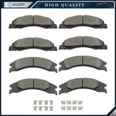 Front Rear Brake Pads For Ford 2008-2014 E-150 E-250 2008-2019 E-350 SUPER DUTY KOEEP