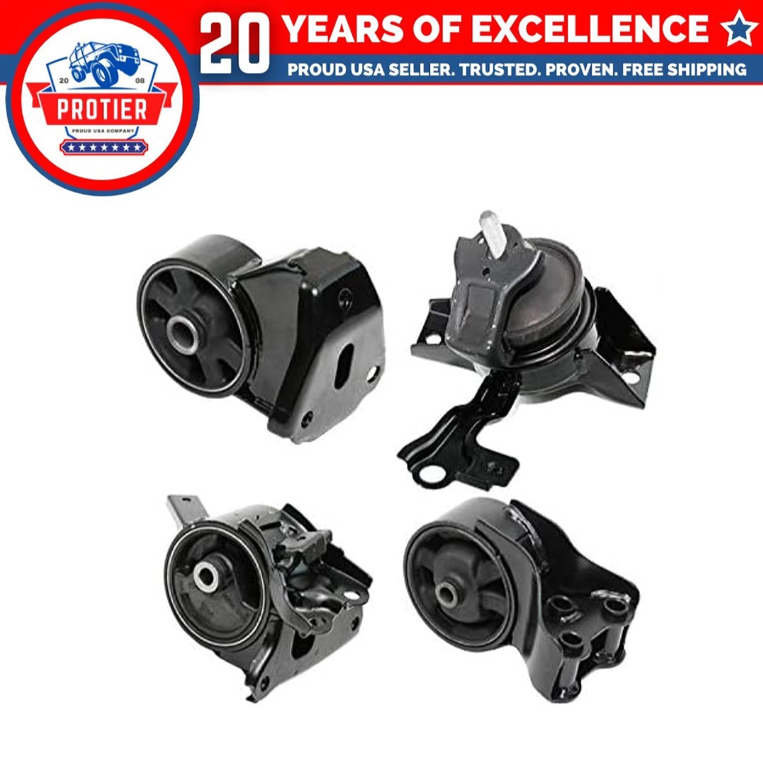 Fits 2003-2008 Hyundai Tiburon 2.7L w/AUTO Motor & Transmission Mount Set 4pcs 6B93BC-57