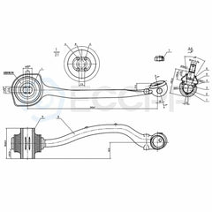 6PCS Front Lower Control Arms Rear Sway Bars Kit For Benz CLK550 & CLK350 6B93BC-57