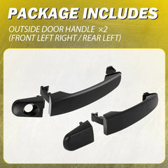 2Pcs Exterior Door Handle Front Left Right for Chevy Equinox 2005 2006-2012 EOA 6B93BC-57