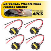 4X H11 H8 Female Connector Socket Wiring Harness Pigtail Adapters Replacement EA 6B93BC-57