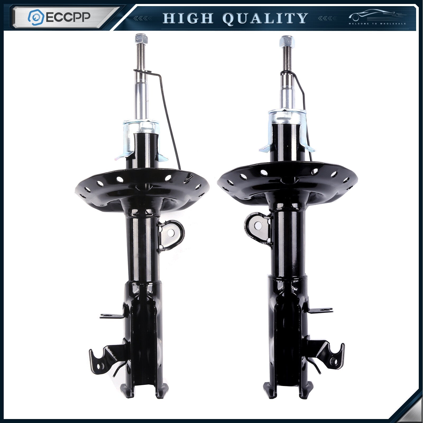 Front Pair Struts Shocks For 2009-2013 Honda 1.5L FWD Left Right ECCPP 6B93BC-57