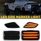 For 1997-2006 Jeep Wrangler TJ Smoke Bumper Fender Signal Side Marker Lights EOA 6B93BC-57
