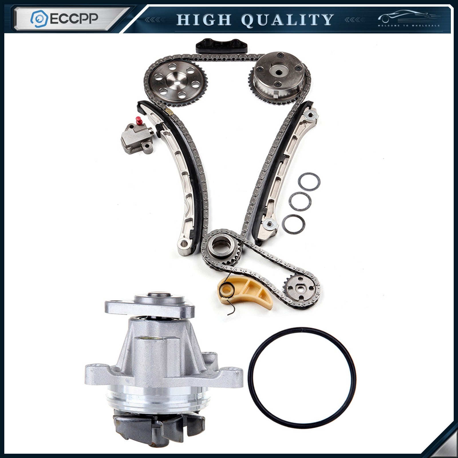 Timing Chain Kit Water Pump For 07-13 Mazda CX-7 3 2.3L 2260CC l4 GAS DOHC KOEEP
