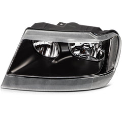 ECCPP Headlights Assembly For Jeep Grand Cherokee 4.0L 4.7L 1999-2004 Pair Black 6B93BC-57