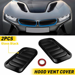 2X Air Hood Flow Intake Bonnet Scoop Cover Vent Universal Car Decorative EOA 6B93BC-57