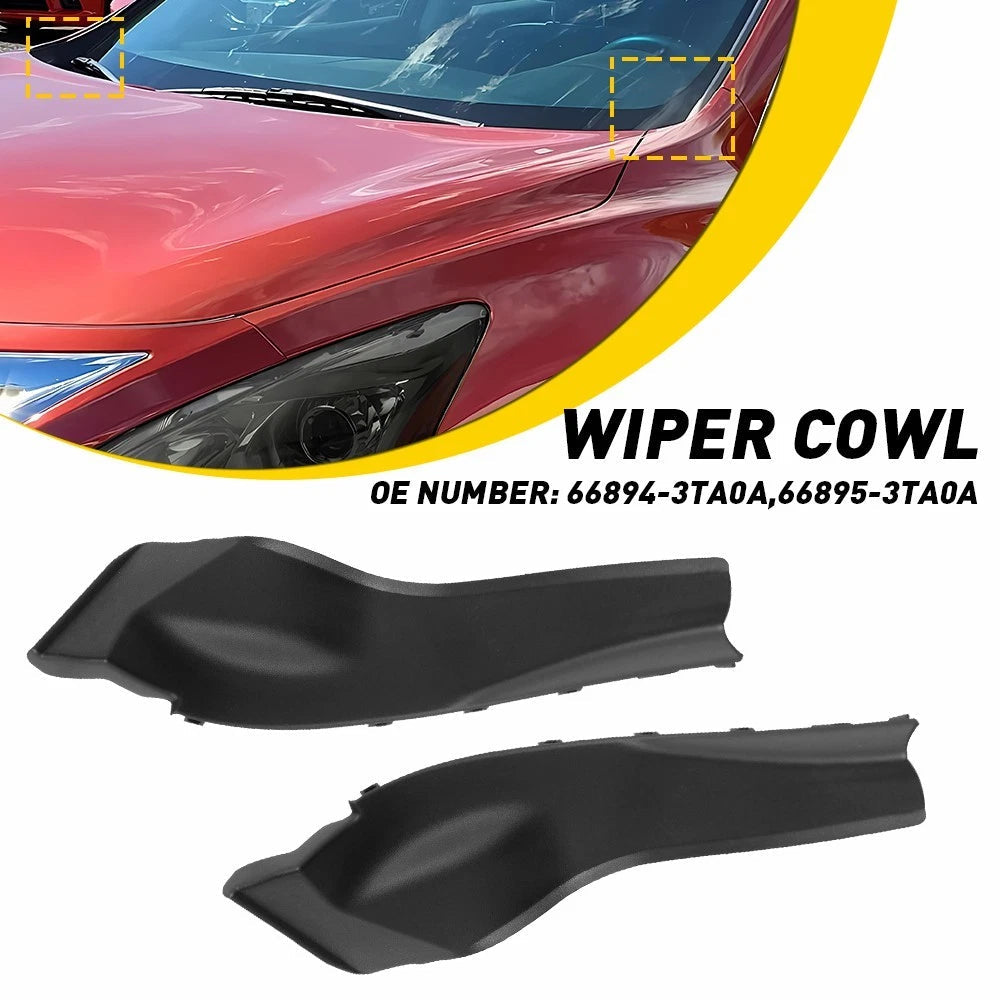 1Pair Corner Windshield Wiper Cowl Cover 66894-3TA0A for Altima Nissan 2013-2016 6B93BC-57