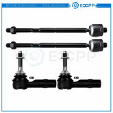 4pcs Front Inner Outer Tie Rod End Links Kit For 2009 Ford Taurus Mercury Sable 6B93BC-57