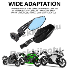 For Suzuki GSXR1000 2001-2011 GSXR750 96-09 Hayabusa 99-11 Rearview Side Mirrors