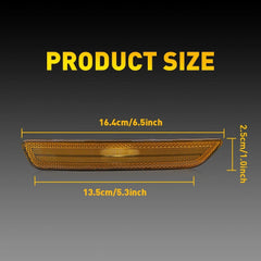 For 2010-14 Ford Mustang Front Bumper Side Marker Lights Reflectors Amber Lens A 6B93BC-57