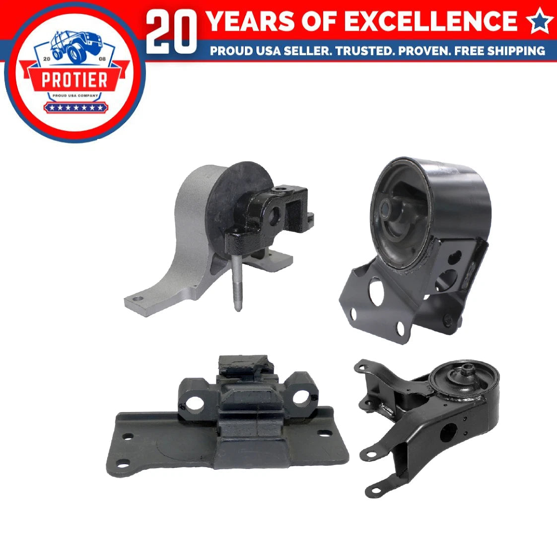 Motor & Trans Mount 4PCS Set Fit 2003-2007 Nissan Murano 3.5L 4WD w/o wires 6B93BC-57
