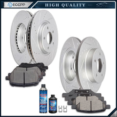 Ceramic Brake Pads And Rotors Front Rear For Chevrolet Cobalt Pontiac G6 Saturn KOEEP