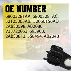 4x Front Rear Left Right ABS Wheel Speed Sensor For 2007-2016 Jeep Wrangler EOA 6B93BC-57