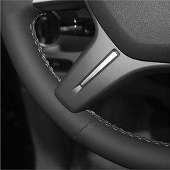 Top Leather Steering Wheel Hand-stitch on Wrap Cover For Benz GL350 ML350 6B93BC-57